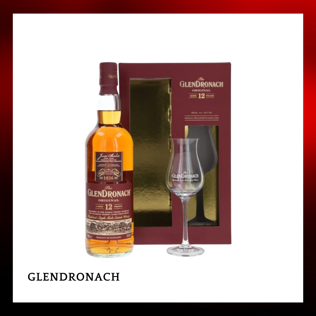 Glendronach 格蘭多納12 Years Old Single Malt Scotch Whisky Gift Set - Drunken whisky wine & spirits shop