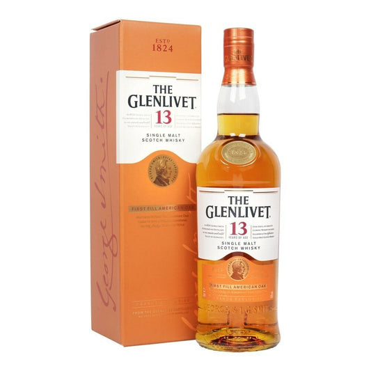 格蘭利威 Glenlivet 13 Years First Fill American Oak Single Malt Whisky - 700ml - Drunken whisky wine & spirits shop