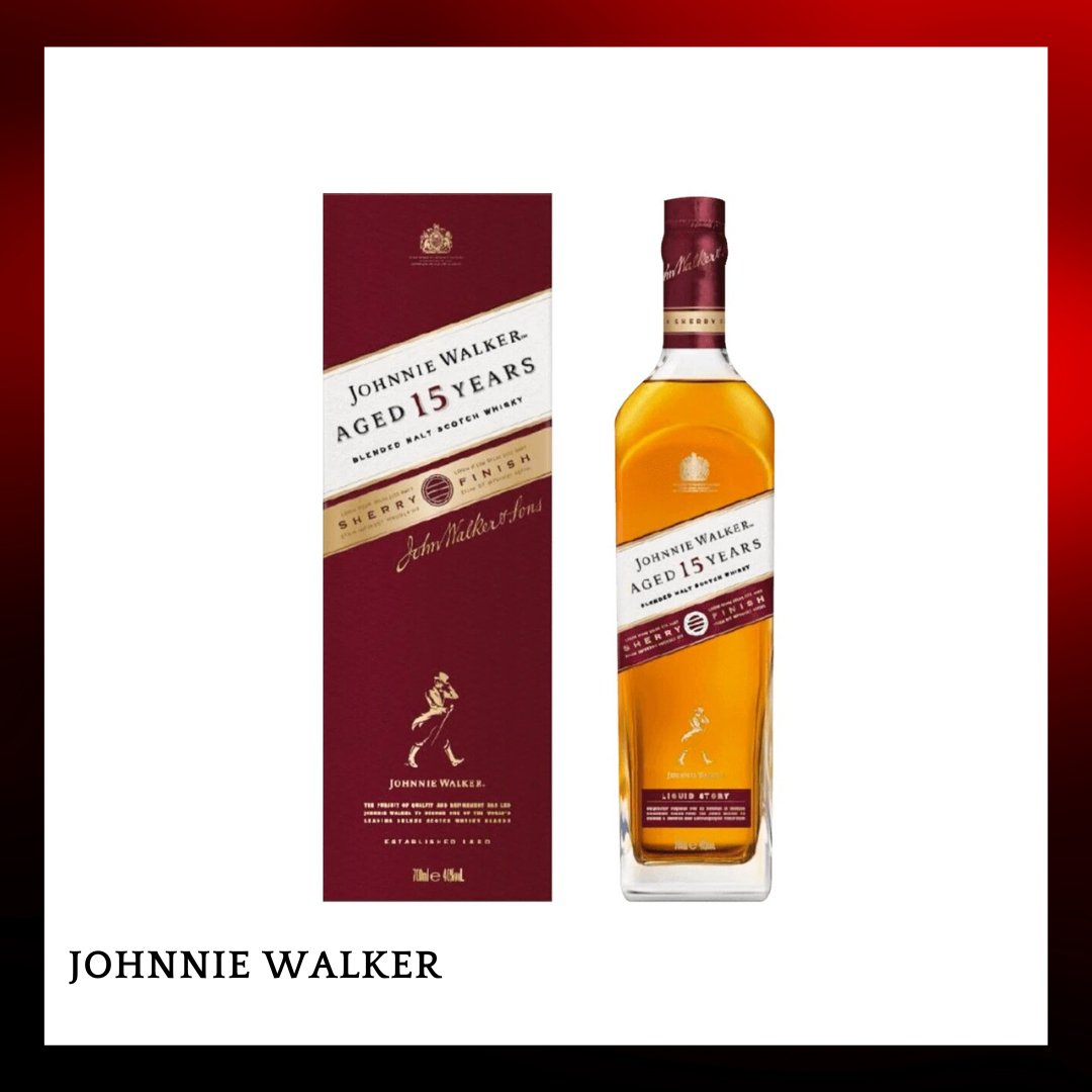 Johnnie Walker約翰走路15年封 - 蜜雪莉桶調和純麥威士忌 - 700ml - Drunken whisky wine & spirits shop