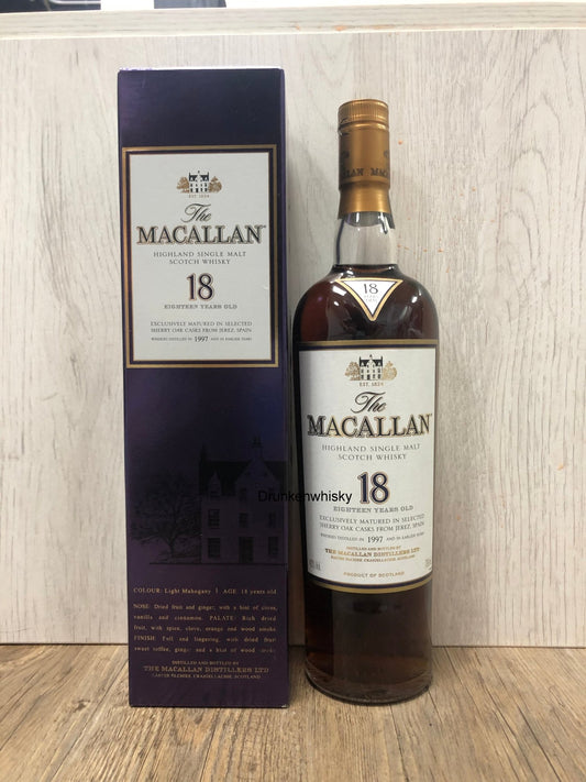 麥卡倫Macallan 18 year sherry oak 1997 - Drunken whisky wine & spirits shop