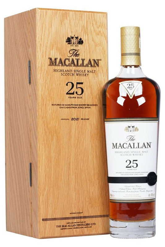 macallan 25 year old sherry oak 2021 - 700ml （現金價） - Drunken whisky wine & spirits shop